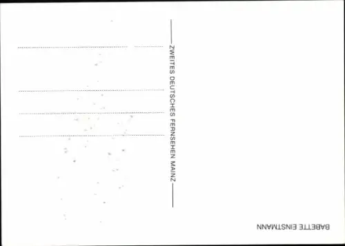 Autogrammkarte Moderatorin Babette Einstmann, Portrait, Autogramm