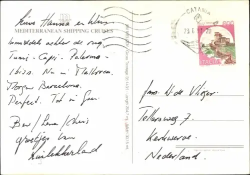 Ak Kreuzfahrtschiff MV Melody, Mediterranean Shipping Cruises