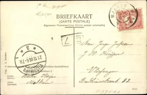 Ak Makkum Friesland Niederlande, Turfmarkt