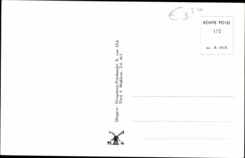 Ak Makkum Friesland, Sluis, Schleuse, Ortspartie