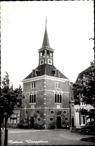 Ak Makkum Friesland, Waaggebouw, De Waag, Waage
