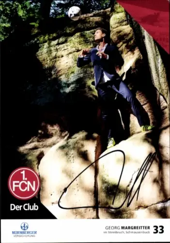 Autogrammkarte Fußballer Georg Margreitter, 1. FC Nürnberg, Autogramm