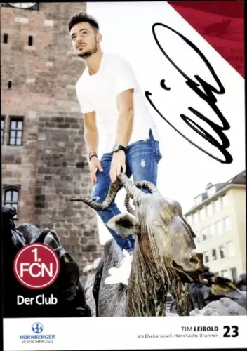 Autogrammkarte Fußballer Tim Leibold, 1. FC Nürnberg, Autogramm