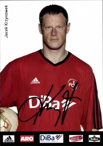Autogrammkarte Fußballer Jacek Krzynowek, 1. FC Nürnberg, Autogramm