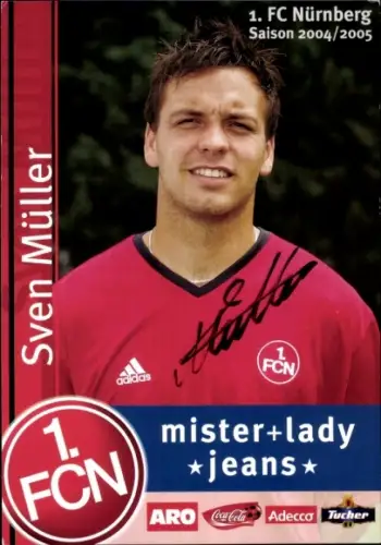 Autogrammkarte Fußballer Sven Müller, 1. FC Nürnberg, Autogramm