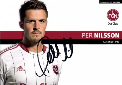 Autogrammkarte Fußballer Per Nilsson, 1. FC Nürnberg, Autogramm