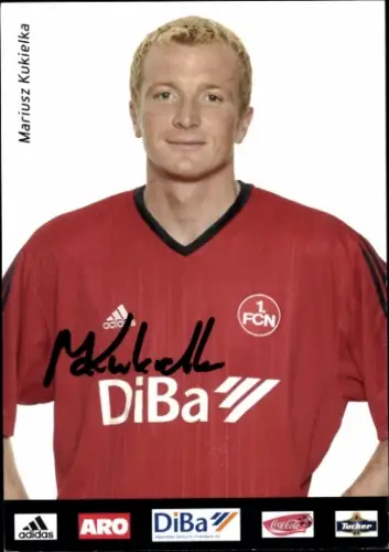Autogrammkarte Fußballer Mariusz Kukielka, 1. FC Nürnberg, Autogramm