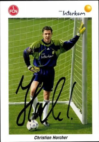 Autogrammkarte Fußballer Christian Horcher, 1. FC Nürnberg, Autogramm