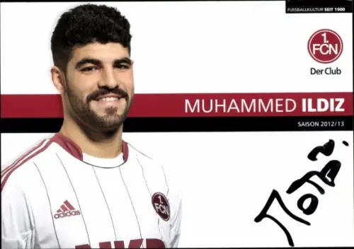 Autogrammkarte Fußballer Muhammed Ildiz, 1. FC Nürnberg, Autogramm
