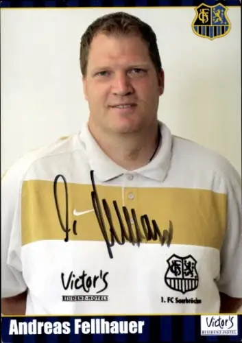 Autogrammkarte Co Trainer Andreas Fellhauer, 1. FC Saarbrücken, Autogramm