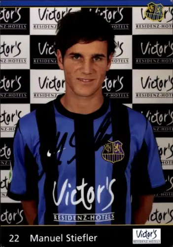 Autogrammkarte Fußballer Manuel Stiefler, 1. FC Saarbrücken, Autogramm