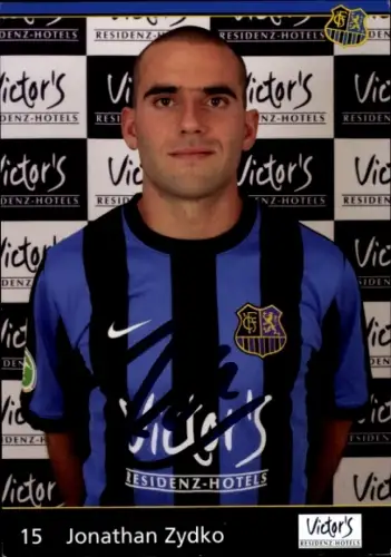 Autogrammkarte Fußballer Jonathan Zydko, 1. FC Saarbrücken, Autogramm