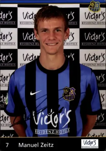 Autogrammkarte Fußballer Manuel Zeitz, 1. FC Saarbrücken, Autogramm