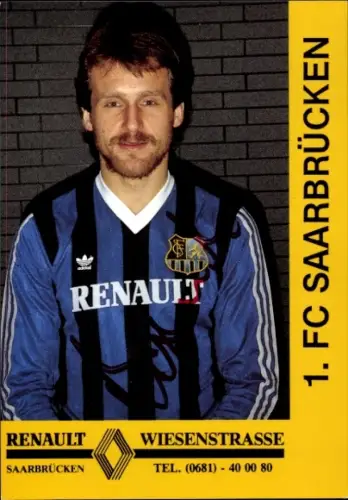 Autogrammkarte Fußballer Bertram Basenach, 1. FC Saarbrücken, Autogramm