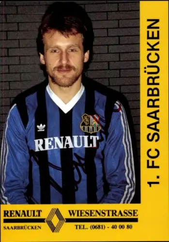 Autogrammkarte Fußballer Bertram Basenach, 1. FC Saarbrücken, Autogramm