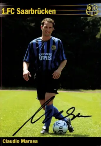 Autogrammkarte Fußballer Claudio Marasa, 1. FC Saarbrücken, Autogramm
