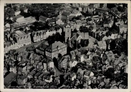 Ak Siegen in Westfalen, Luftaufnahme von   Gebäude, Kirche, Stadtansicht