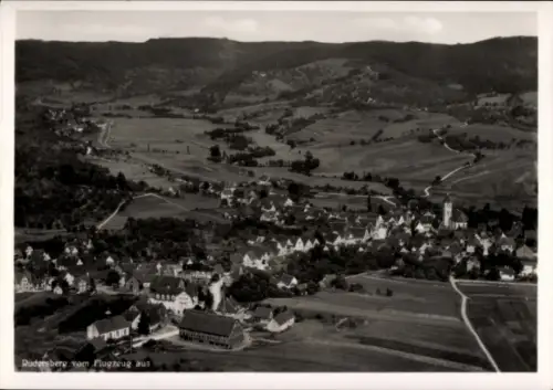 Ak Rudersberg in Württemberg, Luftaufnahme von  Landschaft, Dörfer, Felder