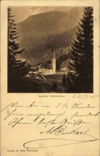 Ak Schröcken Vorarlberg, Gasthof, Gesamtansicht