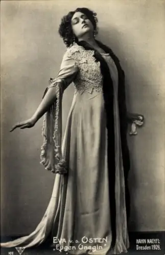Ak Opernsängerin Eva von der Osten, Eugen Onegin