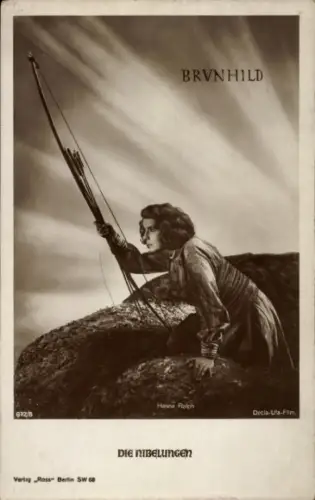 Sammelbild Nibelungen Serie 5 Nr. 20, Schauspielerin Hanna Ralph als Brunhild