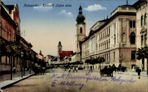 Ak Cluj Napoca Klausenburg Kolozsvar Rumänien, Kossuth Lajos utca