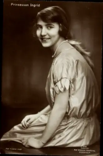 Ak Prinzessin Ingrid von Schweden, Portrait