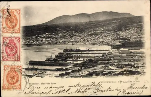 Ak Noworossijsk Russland, Panorama, Bucht, Hafen