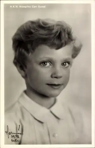 Ak Kronprinz Carl Gustaf von Schweden, Portrait