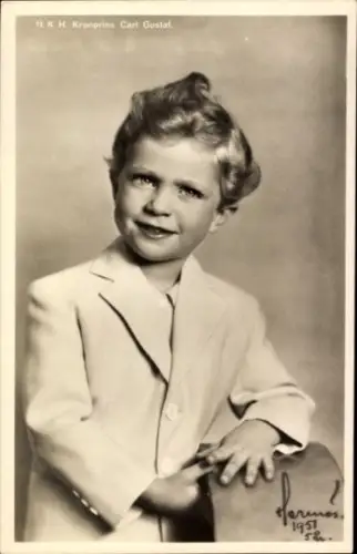 Ak Kronprinz Carl Gustaf von Schweden, Portrait