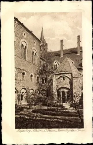 Passepartout Ak Magdeburg an der Elbe, Kloster Unser Lieben Frauen