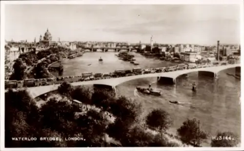 Ak London England, Waterloo Bridge