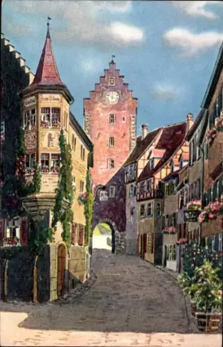 Ak Meersburg am Bodensee, Meersburg am Bodensee, Obertor, Gasthof zum Bären,  Architektur