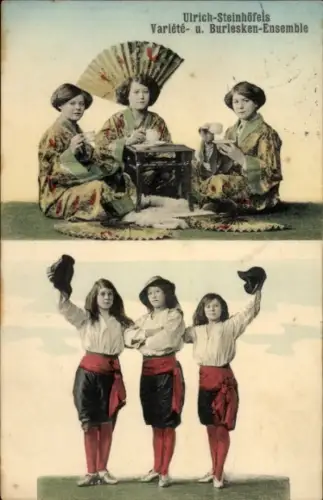 Ak Ulrich Steinhöfels Variete- und Burlesken-Ensemble