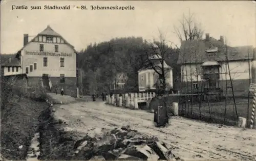 Ak St. Arnual Saarbrücken im Saarland, Partie zum Stadtwald,  Straße, Häuser