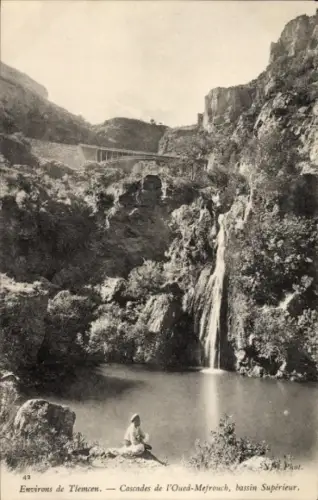 Ak Tlemcen Algerien, Wasserfall, Natur, Fluss, Felsen, Vegetation