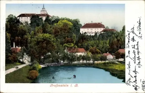 Ak Grabštejn Hrádek nad Nisou Reg. Reichenberg, Blick zur Burg Grafenstein