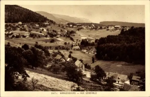 Ak Wangenbourg Wangenburg Elsass Bas Rhin, Landschaftsansicht, Hügel, Häuser, Bäume, Wiesen