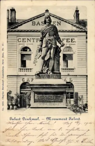 Ak Metz Moselle, Monument Fabert