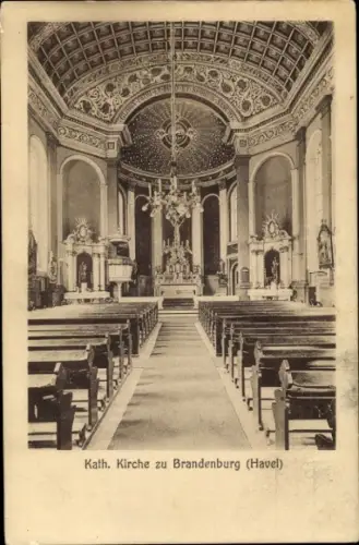 Ak Brandenburg an der Havel, Inneres der katholischen Kirche