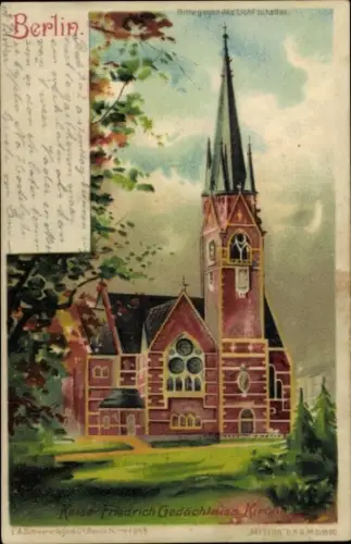 Halt gegen das Licht Litho Berlin Mitte, Kaiser Friedrich Gedächtnis Kirche, Meteor 345