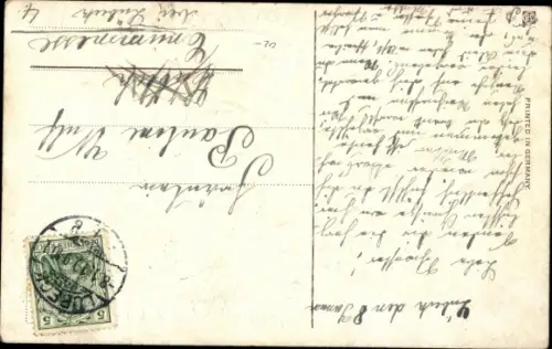 Präge Ak Heimlich still und leise, Liebespaar, Amor