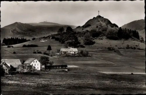 Ak Gersfeld in der Rhön Hessen, Panorama, Gipfelkreuz