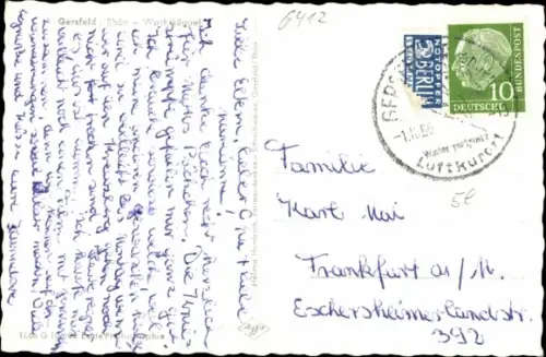 Ak Gersfeld in der Rhön Hessen, Panorama, Gipfelkreuz