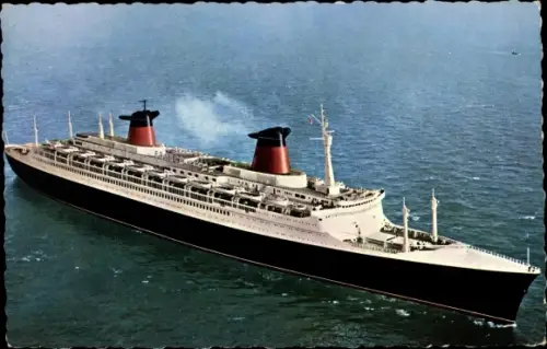 Ak Dampfer France, French Line, CGT