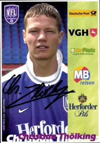 Autogrammkarte Fußballer Christian Thölking, VfL Osnabrück, Autogramm