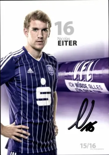 Autogrammkarte Fußballer Nicolas Eiter, VfL Osnabrück, Autogramm