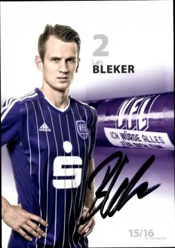 Autogrammkarte Fußballer Lars Bleker, VfL Osnabrück, Autogramm