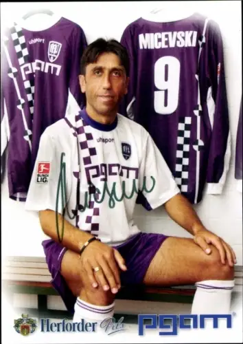 Autogrammkarte Fußballer Toni Micevski, VfL Osnabrück, Autogramm