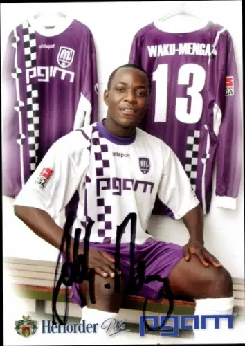 Autogrammkarte Fußballer Addy Waku Menga, VfL Osnabrück, Autogramm